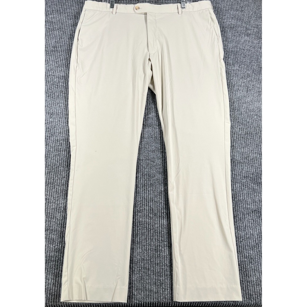 Peter Millar Crown Crafted Pants Mens 40x32 Beige Chino Golf Performance